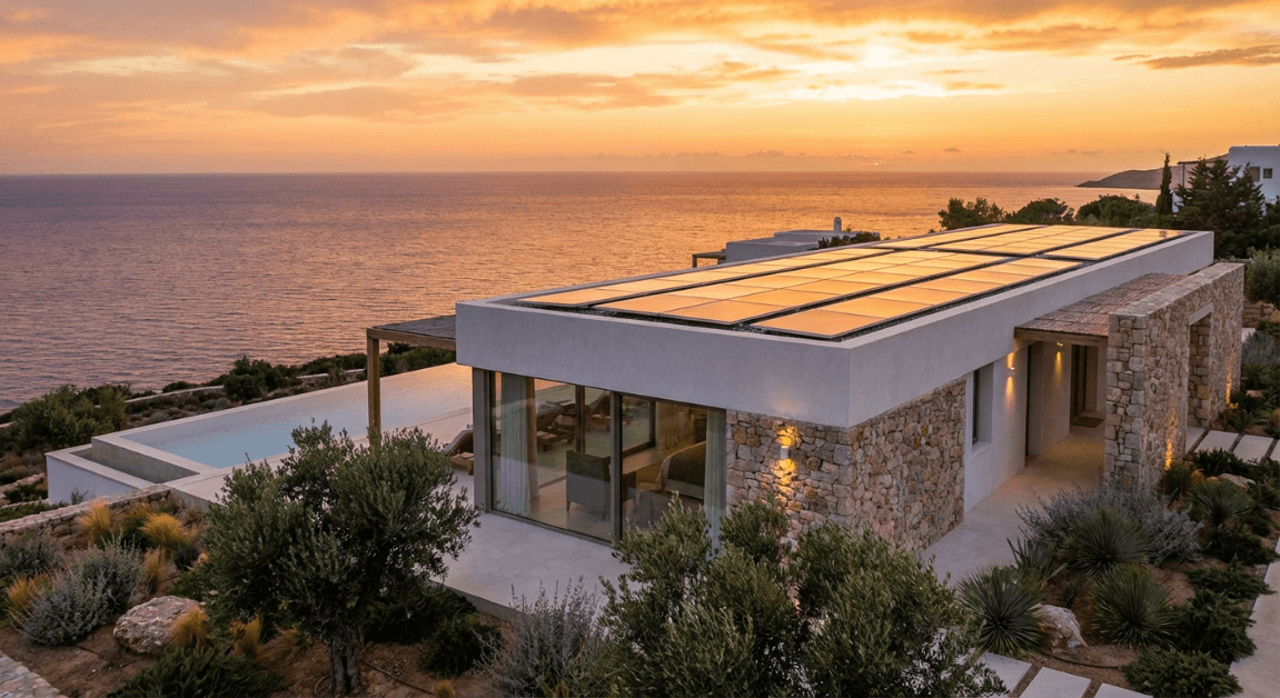 Installation solaire sur villa tunisienne