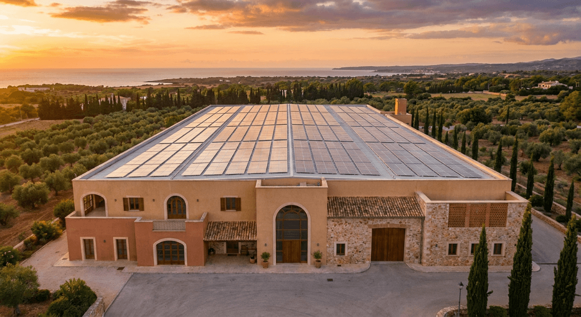 Installation solaire sur villa tunisienne